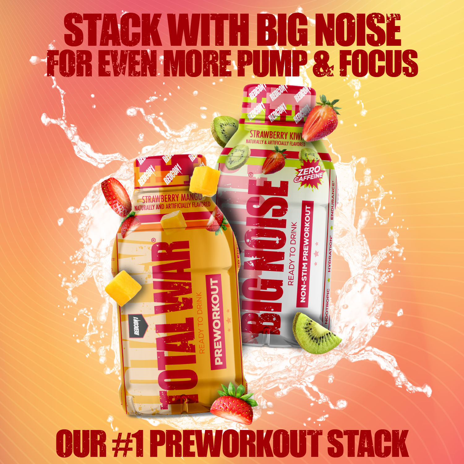 TOTAL WAR Ready To Drink Preworkout (12 Servings) - Preworkout Stack